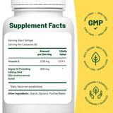 Vegan Vitality etiqueta informativa con ingredientes y sin OMG