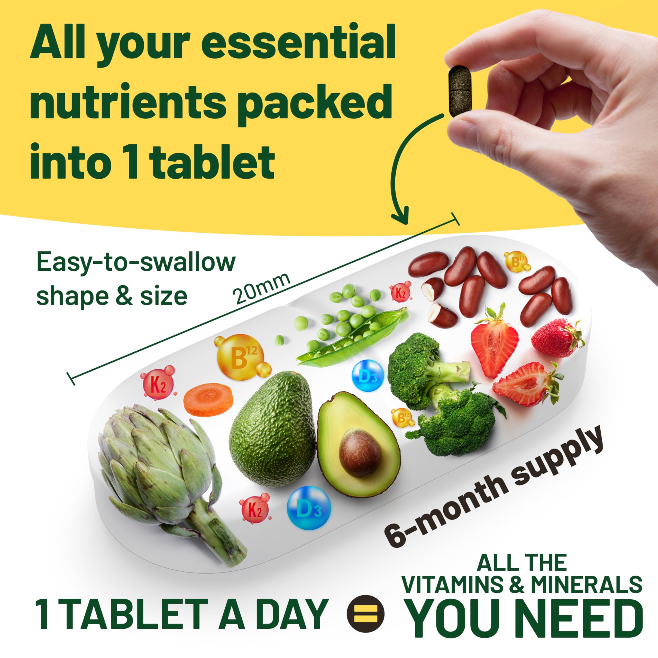 Vegan Vitality etiqueta con ingredientes y beneficios claros y verificables