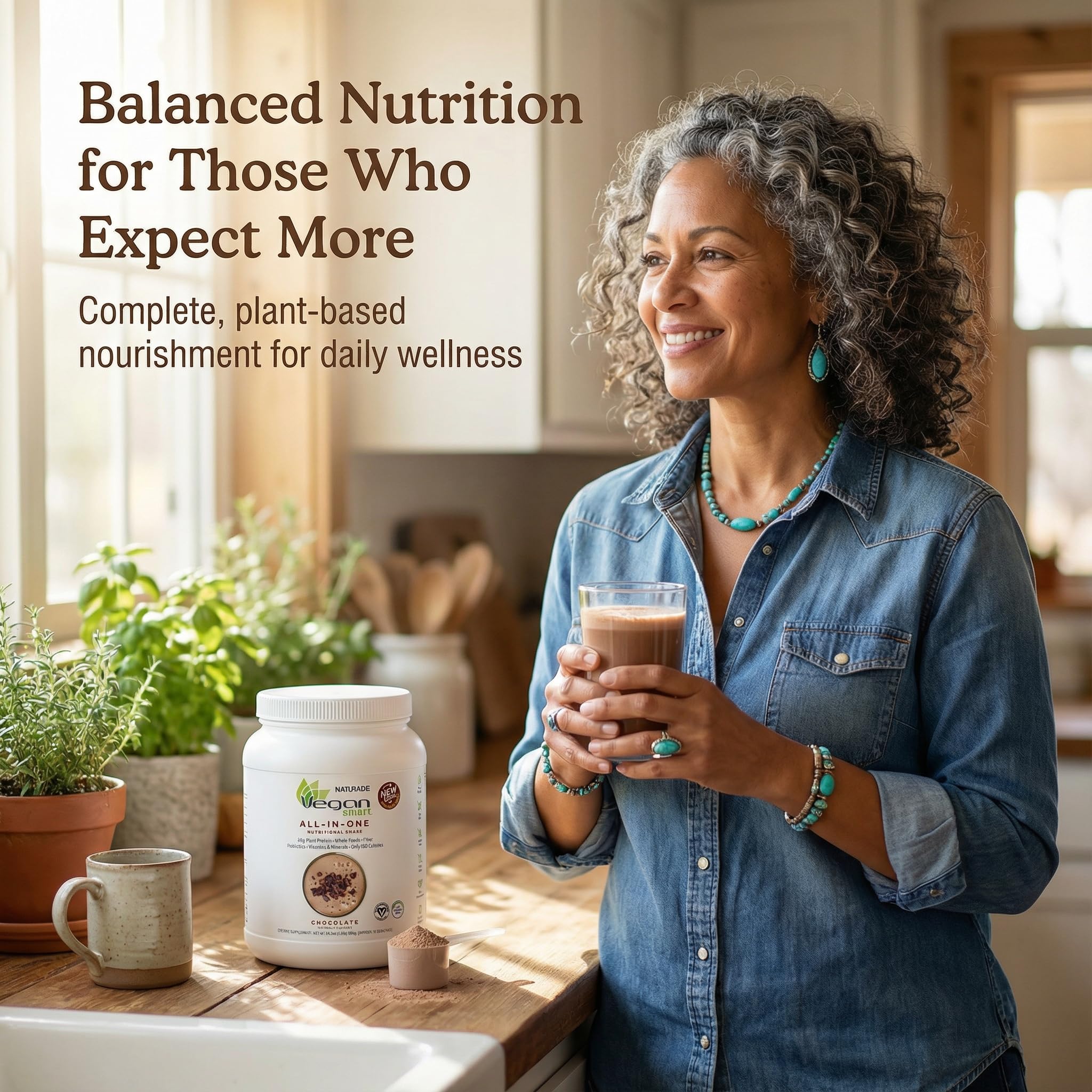 Vegansmart Naturade batido en vaso listo para consumo energético