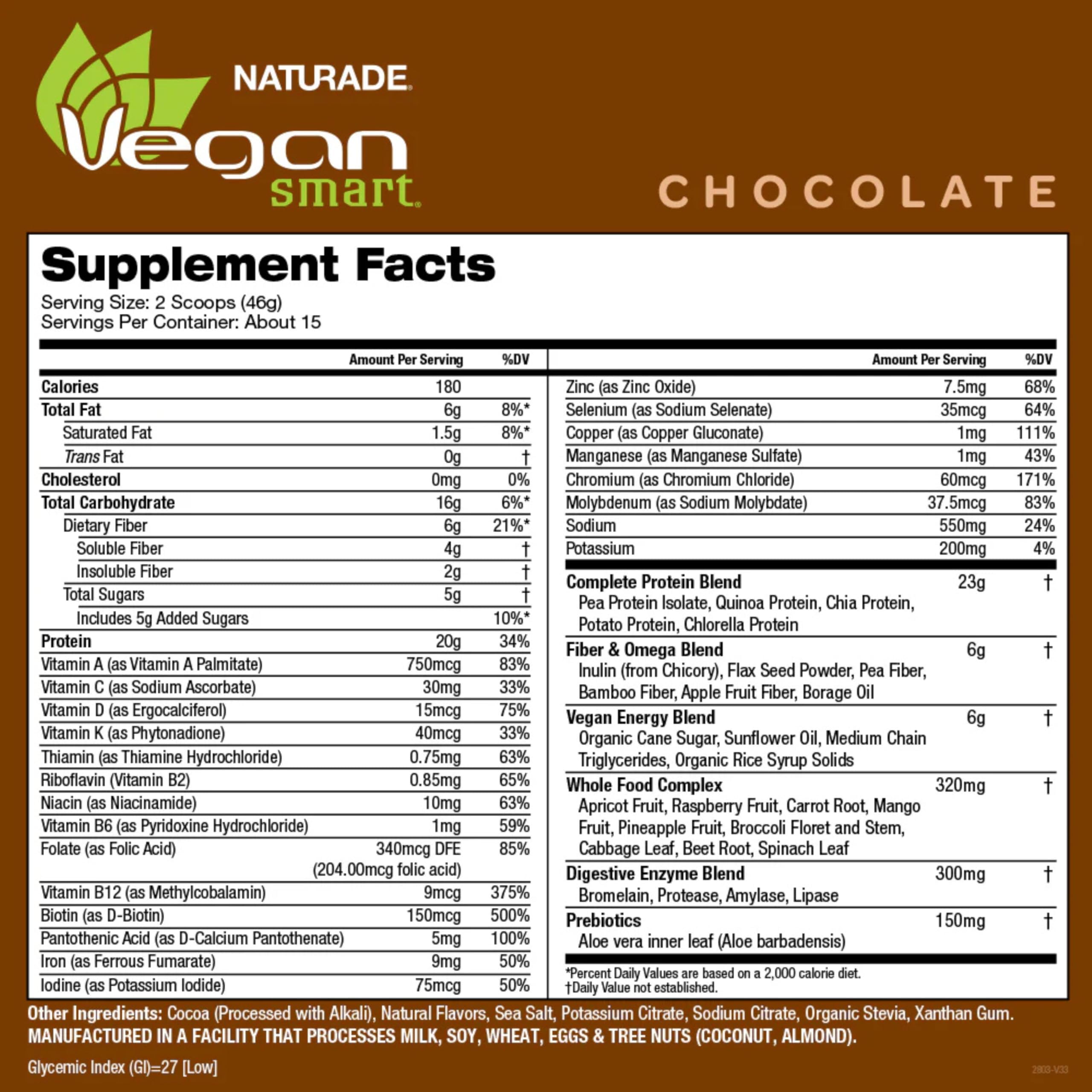 Vegansmart Naturade polvo de cacao textura fina para mezcla fácil