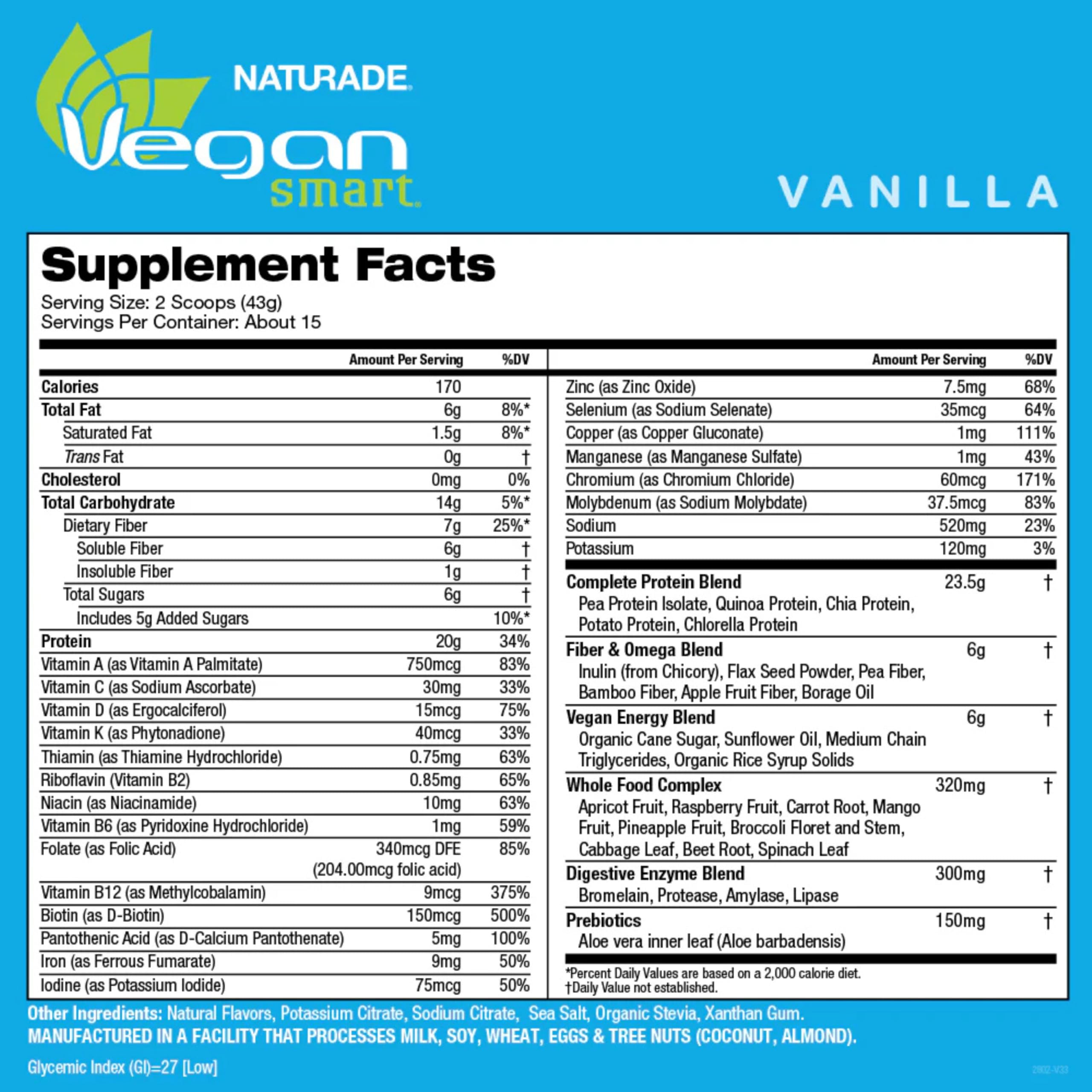 Textura en primer plano del polvo Vegansmart Naturade evidenciando mezcla fina y fácil disolución