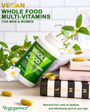 VEGEPOWER etiqueta nutricional clara con vitaminas y minerales listados