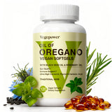 VEGEPOWER frasco frontal mostrando 120 cápsulas y beneficios veganos