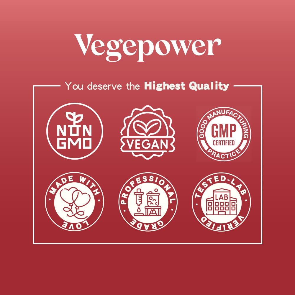 VEGEPOWER etiqueta de ingredientes mostrando vitaminas y minerales