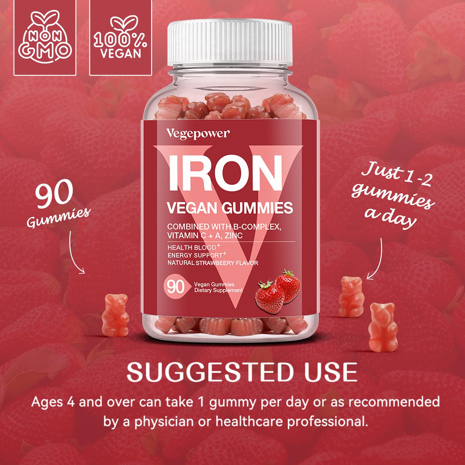 VEGEPOWER etiqueta nutricional legible con información de ingredientes
