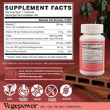 VEGEPOWER primer plano de la cápsula, textura suave y sin sabor metálico