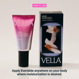 VELLA envase 70 ml junto a objetos para comparar tamaño
