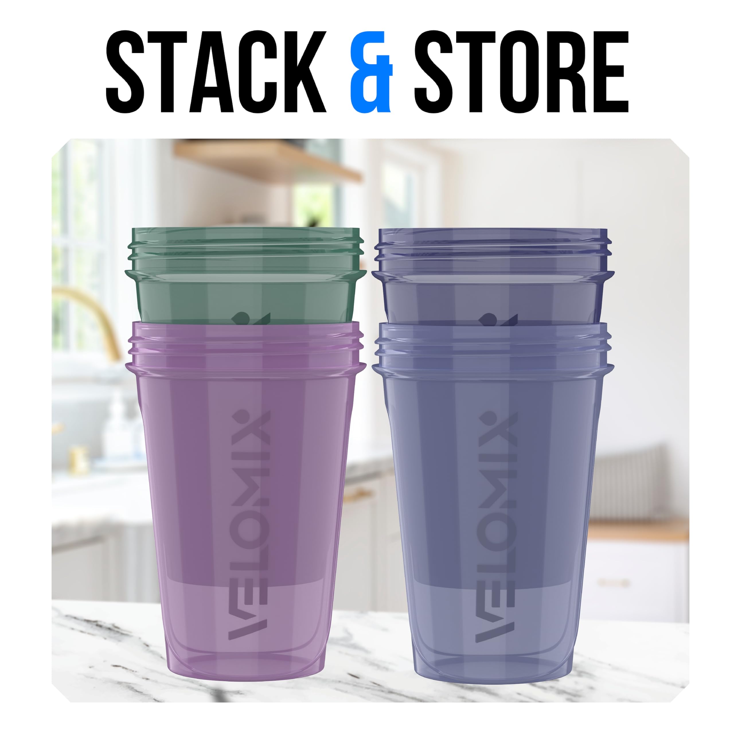 VELOMIX botellas apiladas para un almacenamiento ordenado y ahorrar espacio