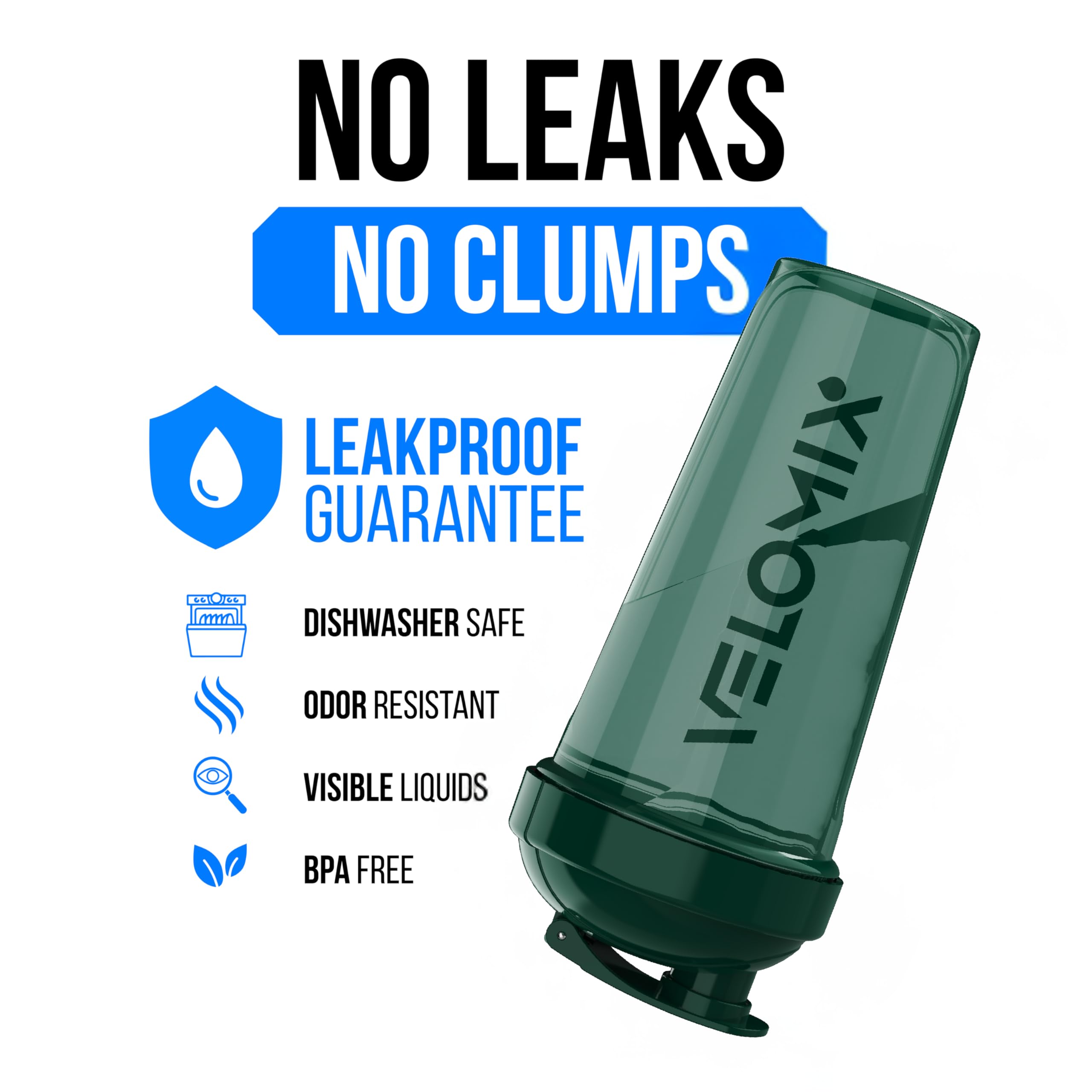 VELOMIX bola mezcladora de acero inoxidable en primer plano para mezclas sin grumos