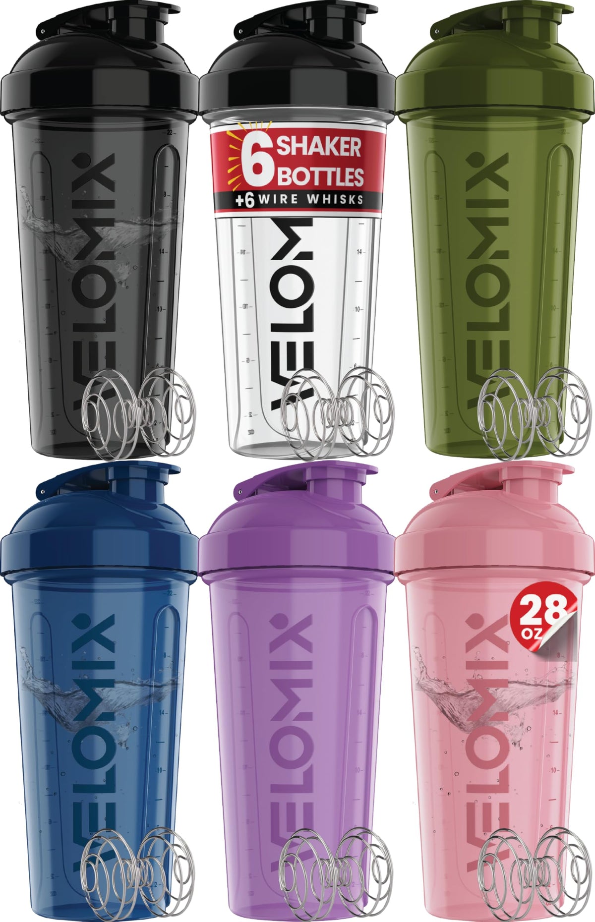 VELOMIX vista frontal del vaso mostrando diseño y capacidad, ideal para llevar