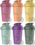 VELOMIX pack de seis vasos frontales mostrando colores naturales y apilado