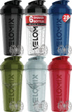 VELOMIX vista frontal del pack de seis botellas, práctico para llevar