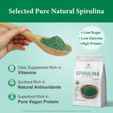 VELOTO spirulina en batido verde, aporte nutritivo rápido