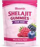 velura frasco delantero de Bloomin Shilajit Gummies para identificar producto y presentación