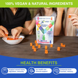 Vemax etiqueta con lista de ingredientes de hongos orgánicos y ashwagandha