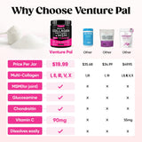 Venture Pal primer plano del polvo para mostrar textura fina y fácil disolución