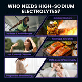 Venture Pal etiqueta con información nutricional y perfil de electrolitos