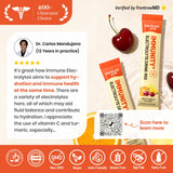 Venture Pal etiqueta información nutricional con electrolitos y vitaminas claras