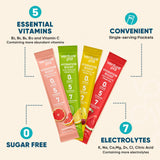 Venture Pal etiqueta de ingredientes enfatizando electrolitos y vitaminas