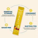 Venture Pal etiqueta de ingredientes con electrolitos y vitaminas listadas