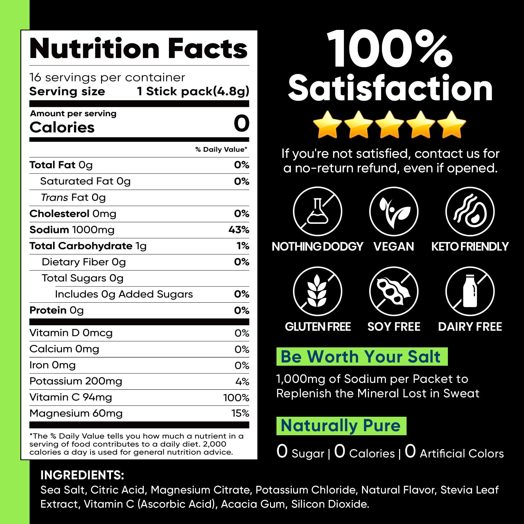 Venture Pal etiqueta nutricional visible con ingredientes y sin azúcares añadidos