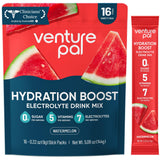 Venture Pal frente del empaque mostrando 16 sticks y beneficios rápidos