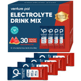 Venture Pal frente del empaque mostrando sobres individuales y beneficios