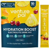 Venture Pal frente del paquete mostrando sobres y beneficios visibles