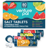 Venture Pal frente del envase mostrando 80 tabletas, práctico para viaje