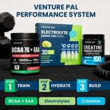 Venture Pal presentación mostrando los 30 sobres listos para consumo diario