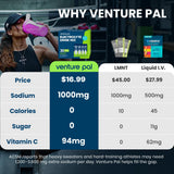 Venture Pal sobre abierto con polvo para mezclar, listo para preparar bebida