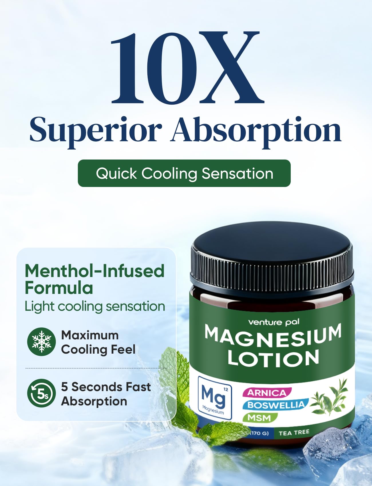 Venture Pal etiqueta con lista de ingredientes resaltando magnesio y árnica