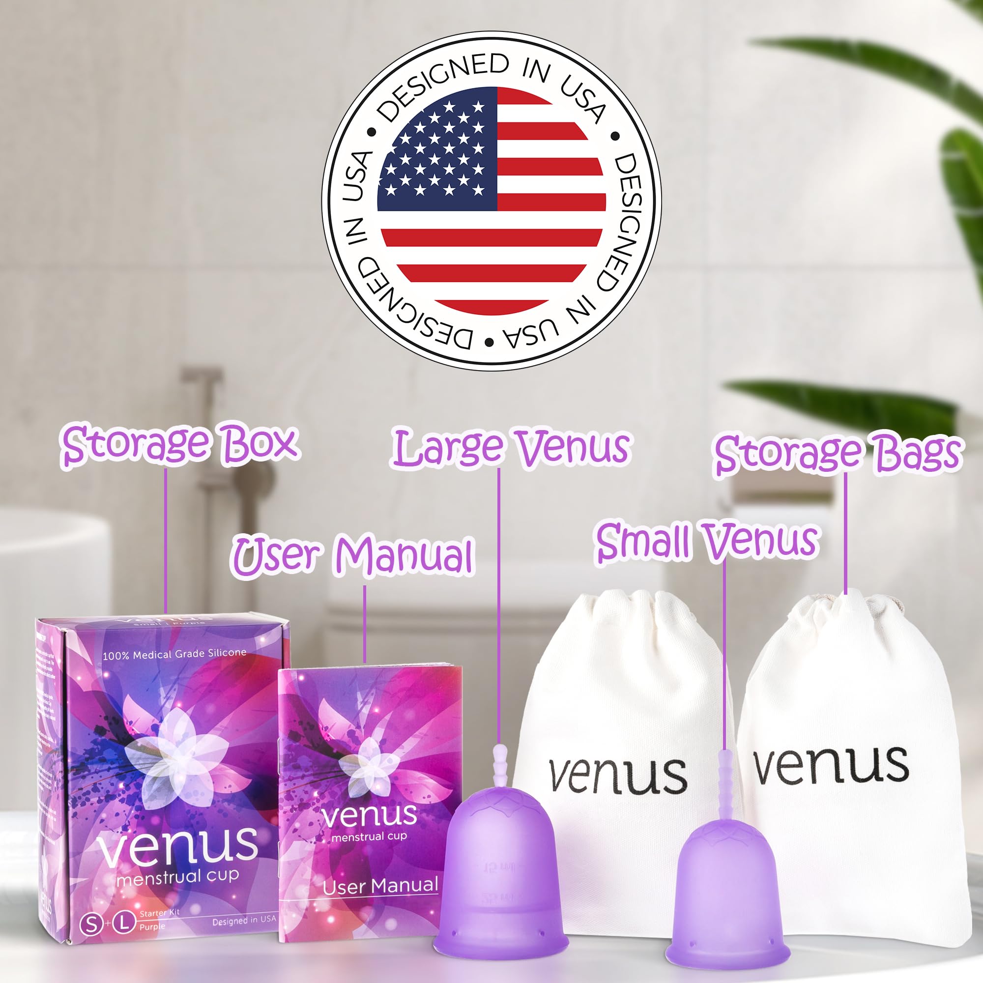 VENUS detalle de la base con patrón y vástago para mejor agarre