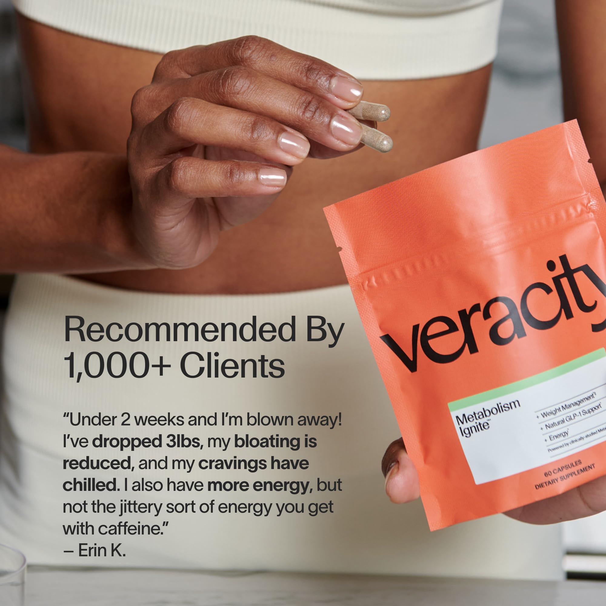 Veracity Selfcare sello de certificaciones GMP y NSF indicando control de calidad