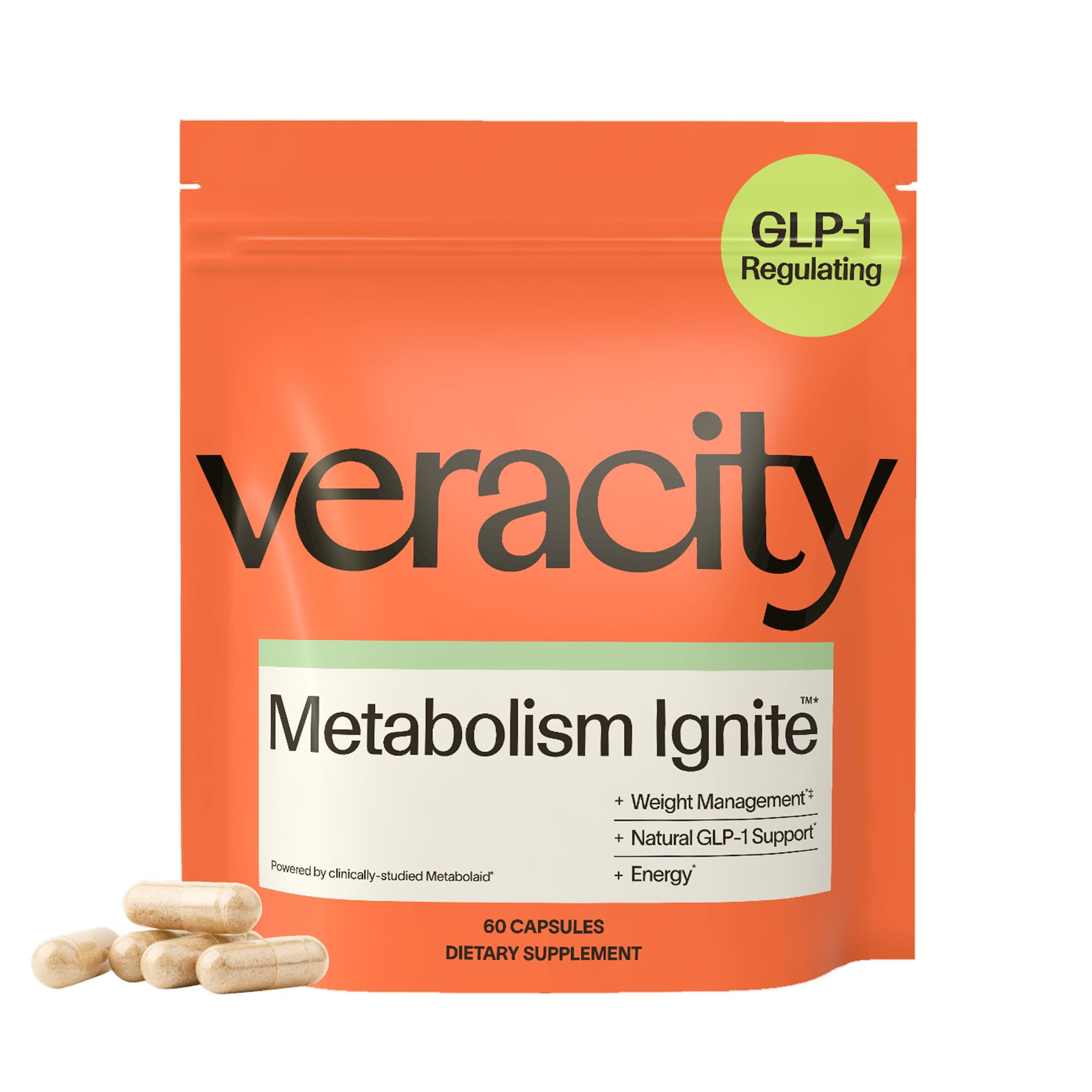 Veracity Selfcare envase frontal mostrando el diseño y beneficios clave