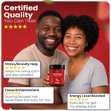 Veralinda Naturals gominola en mano para comparar tamaño y conveniencia
