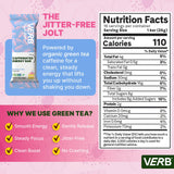 Verb Caffeinated Energy Bar barrita en mano mostrando tamaño portátil práctico