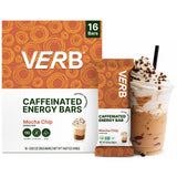Verb Caffeinated Energy Bar Mocha Chip empaque frontal, conveniente para llevar