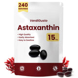 VerdiGusto frente del paquete mostrando 240 softgels y beneficio de suministro prolongado