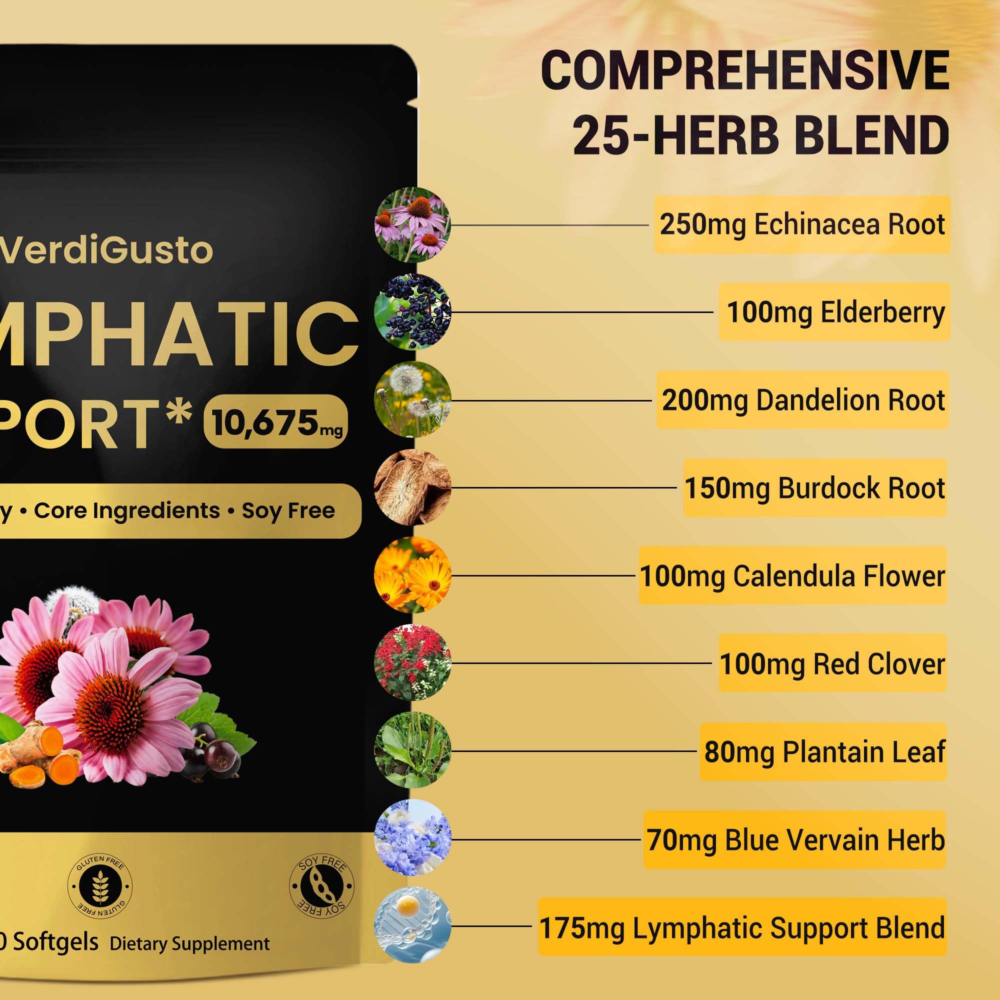 VerdiGusto softgels en mano para apreciar tamaño y facilidad de toma