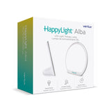 Verilux HappyLight Alba en dormitorio creando ambiente nocturno regulable