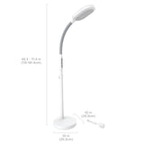 Verilux gooseneck flexible orientando la luz con precisión