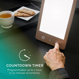 Verilux HappyLight Luxe con soporte y montaje, versatilidad de colocación