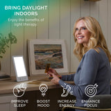 Verilux HappyLight perfil delgado que facilita transporte y colocación
