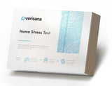 Verisana embalaje del kit Home Stress Test con instrucciones claras y envío prepagado