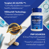 Verséa Alpha Boost etiqueta con lista de ingredientes patentados y tecnología VESIsorb®