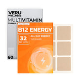 Veru Wellness empaque frontal mostrando parches y beneficios portabilidad