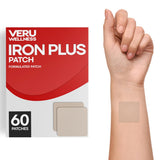 Veru Wellness parche frontal mostrando el envase y beneficio de suministro diario