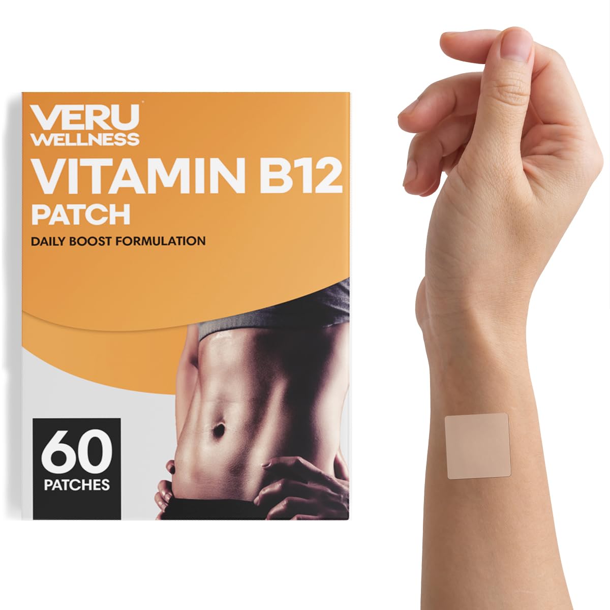 Veru Wellness textura del parche cerca, adhesión segura y cómoda