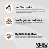 Veru Wellness primer plano textura del parche para cómoda adhesión